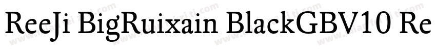 ReeJi BigRuixain BlackGBV10 Regula字体转换